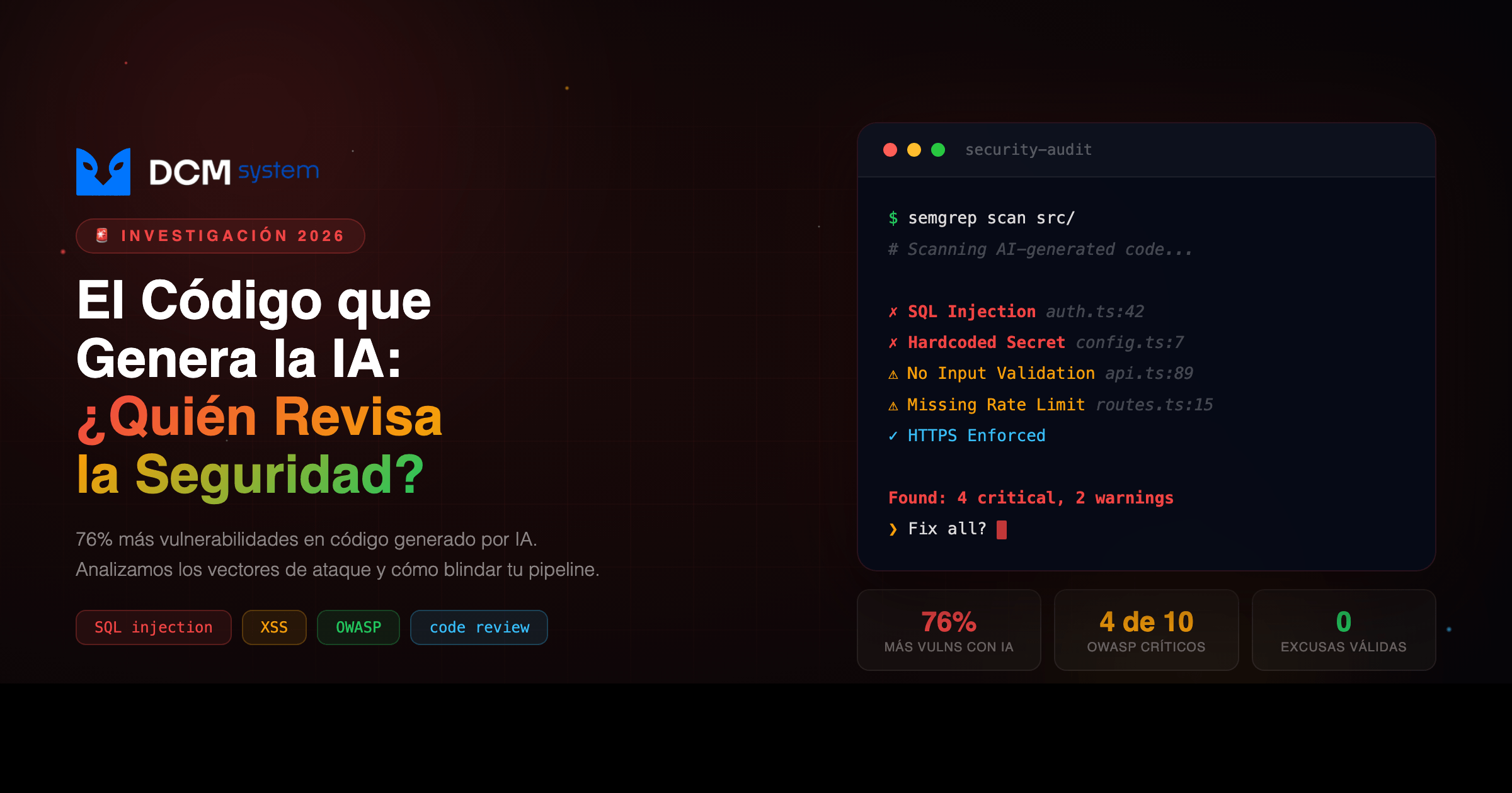 El Código que Genera la IA: ¿Quién Revisa la Seguridad?