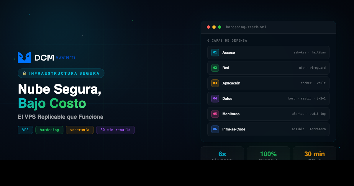 Nube segura, bajo costo: la verdad sobre el VPS replicable